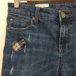 Kut from the Kloth jeans with plaid patches